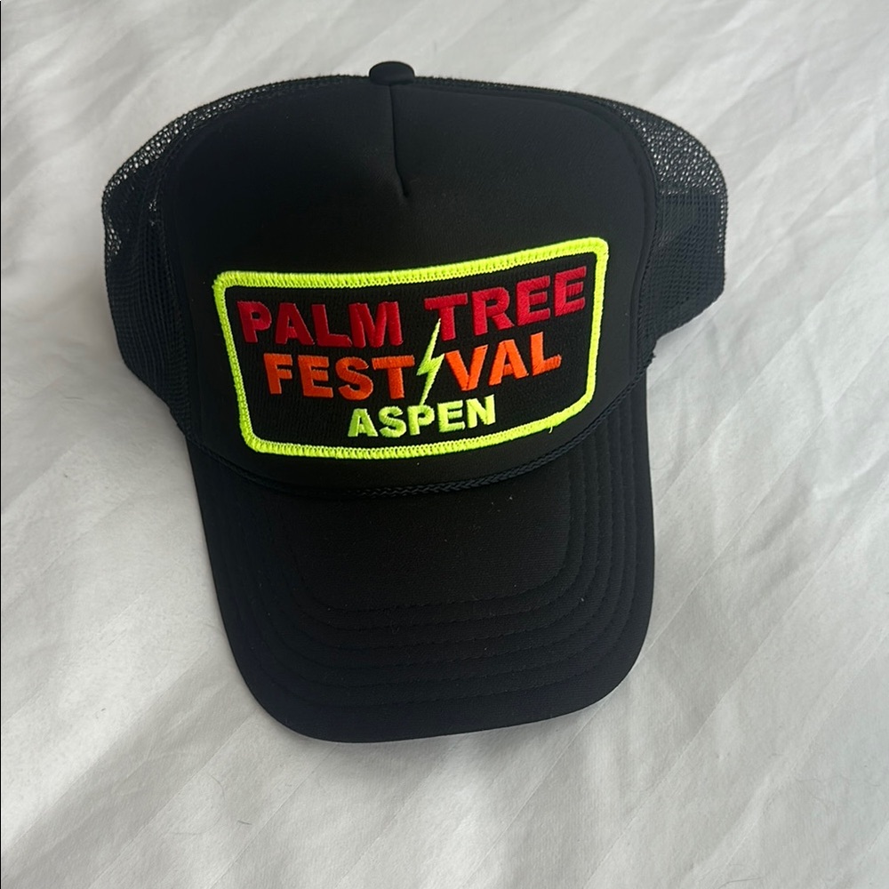 Aviator Nation Black Trucker Hat with Neon Accents